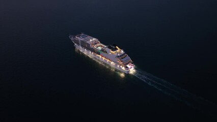 Wall Mural - valentine’s day cruises. cruise ship, cruise liners beautiful white cruise ship above luxury cruise 
