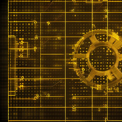 Wall Mural - illustration of digital program code and algorithm created with generative ai technology