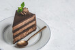 © ADDICTIVE STOCK - Served delicious chocolate cake with topping