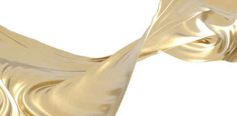 Wall Mural - gold cloth texture. 3D rendering. - png transparent
