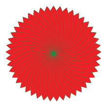 Red Circular Pattern, Decoration.
