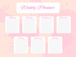 © _AsAnia_ - Weekly planner doodle elements on pink background. Schedule design template. To do list for every day of the week. Self organization. Vector illustration