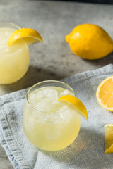 Wall Mural - Cold Refreshing Lemon Sparkling Italian Soda