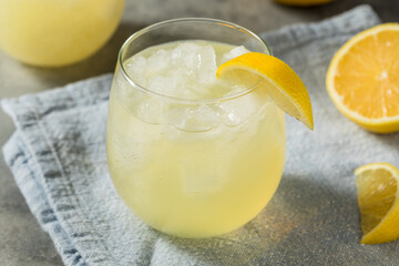 Wall Mural - Cold Refreshing Lemon Sparkling Italian Soda