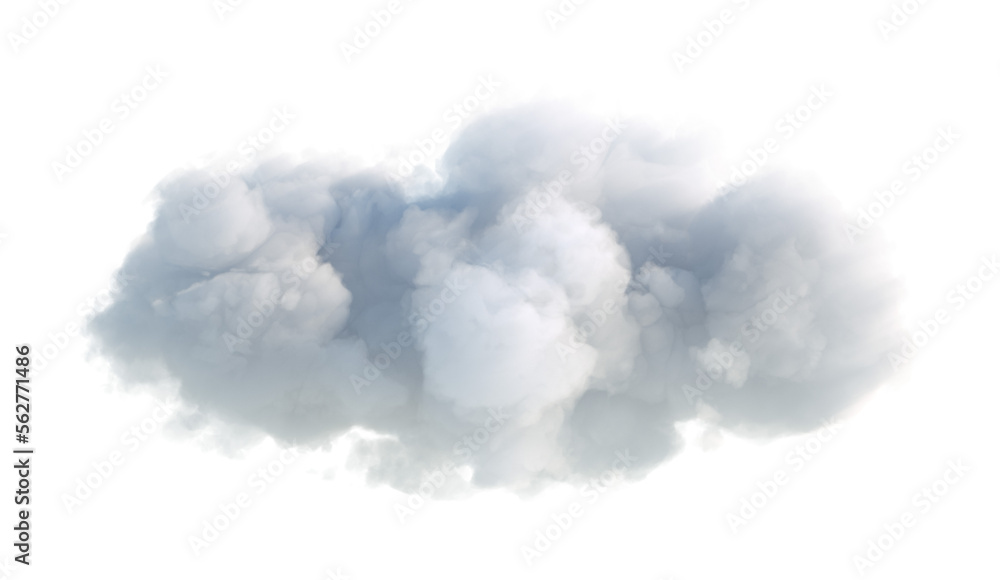 3d render of realistic white cloud isolated on transparent background ...