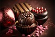 Delicious chocolate background, ultra realistic,  Generative Ai