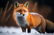 a fox in the snow, generative ai