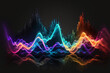 modern rainbow audio wave made by generative ai