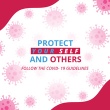 Protect Your Self  Covid-19 New Post Design With Pattern