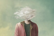 © fran_kie - Illustration of man with head in the cloud, surreal concept