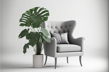 Modern luxurious contemporary sitting interior design. generative ai