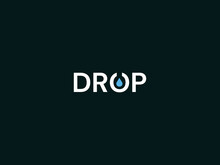Drop Typography Logo, Drop Type Logo Design, Drop Logo Design Template