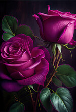 Two Beautiful Fuchsia Roses 