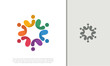 © harika013 - Global Community Logo Icon Elements Template. Community human Logo template vector. Community health care. Abstract Community logo.