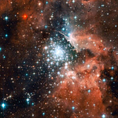 Wall Mural - new nasa hubble deep space telescope images. elements of this image furnished by nasa.