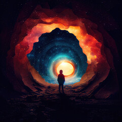 Wall Mural - Deep Space journey - By Generative AI