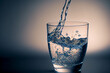 Wasser spritzt in ein Glas - Generative Ai