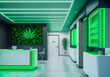 Cannabis dispensary interior. Generative AI