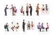 © topvectors - Job Interview and Recruitment with People Meeting and Shaking Hands with Employer Vector Set