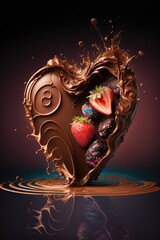 Wall Mural - Abstract Valentine Chocolate