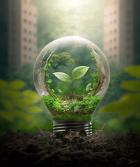 Renewable energy, sustainability, ecology concept.