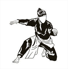  pencak silat illustration logo