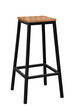 Wooden steel legs simplistic bar chair