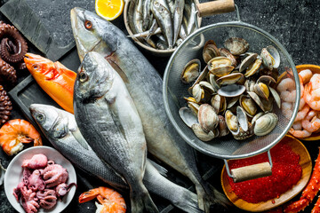 Sticker - Fresh fish with caviar, shrimp and oysters.