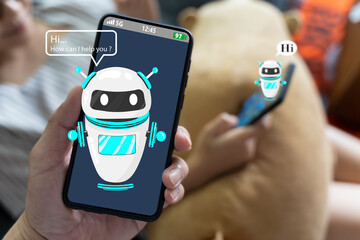 computer mobile application uses artificial intelligence chatbots automatically respond online messages to help customers instantly