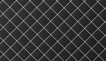 Wall Mural - Geometric pattern of black horizontal diamonds on a black background.