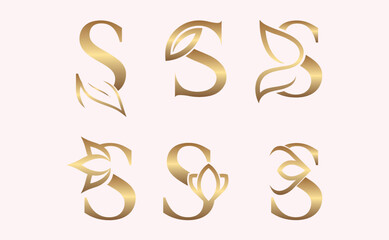 Wall Mural - monogram set of letter S brand beauty logo