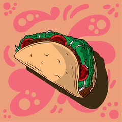 Sticker - mexican taco food