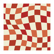 Retro distorted checkered background red and white checkered tablecloth