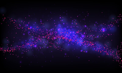 Wall Mural - Abstract blue mist element on black background