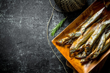 Canvas Print - Fragrant smoked fish.