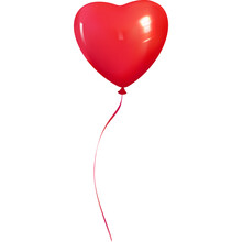 Airy red balloon for Valentine's holiday