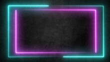 Neon Abstract Seamless Background Blue Pink Spectrum Looped Animation Fluorescent Ultraviolet Light Glowing Neon Line Abstract Background Web Neon Box Pattern LED Screens Projection Technology