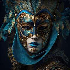 carnival costume, carnival, woman, man, Generative AI	