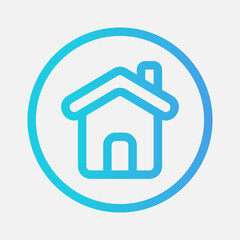 Wall Mural - Home icon in gradient style about essentials, use for website mobile app presentation