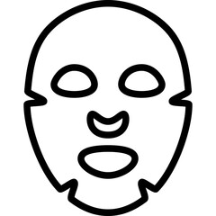 Sticker - facial sheet mask outline icon