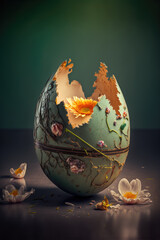 Wall Mural - Abstract Easter Egg