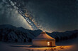 © Moon - Yurts on the Mongolian grasslands at night with the Milky Way