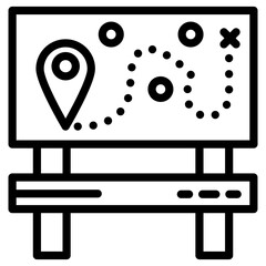 Sticker - maps board icon