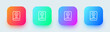 © Yasir Design - Guide line icon in square gradient colors. User manual signs vector illustration.