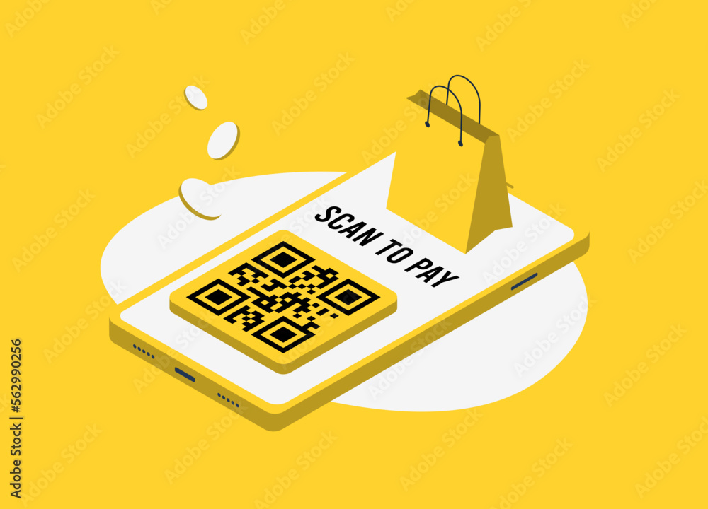 QR code payment - contactless and cashless payment method by scanning ...
