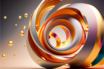 Poster - Abstract scene background. Product presentation, mock up. geometric shiny swirl background. Starburst dynamic rings.
