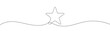 hand draw stars illustration in continuous line arts style vector