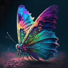 Very Beautiful Colorful Butterfly Illustration