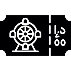 Sticker - Ferris Wheel Ticket Icon