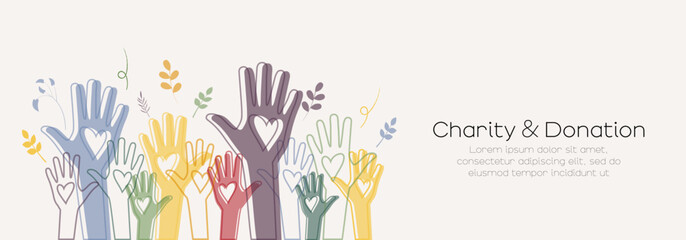 Charity and Donation banner.
